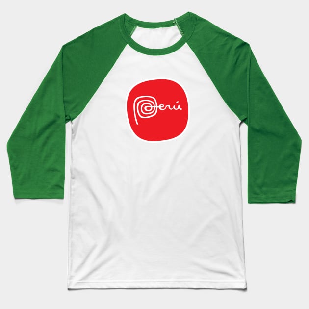 Peru oblong Baseball T-Shirt by thedesignfarmer